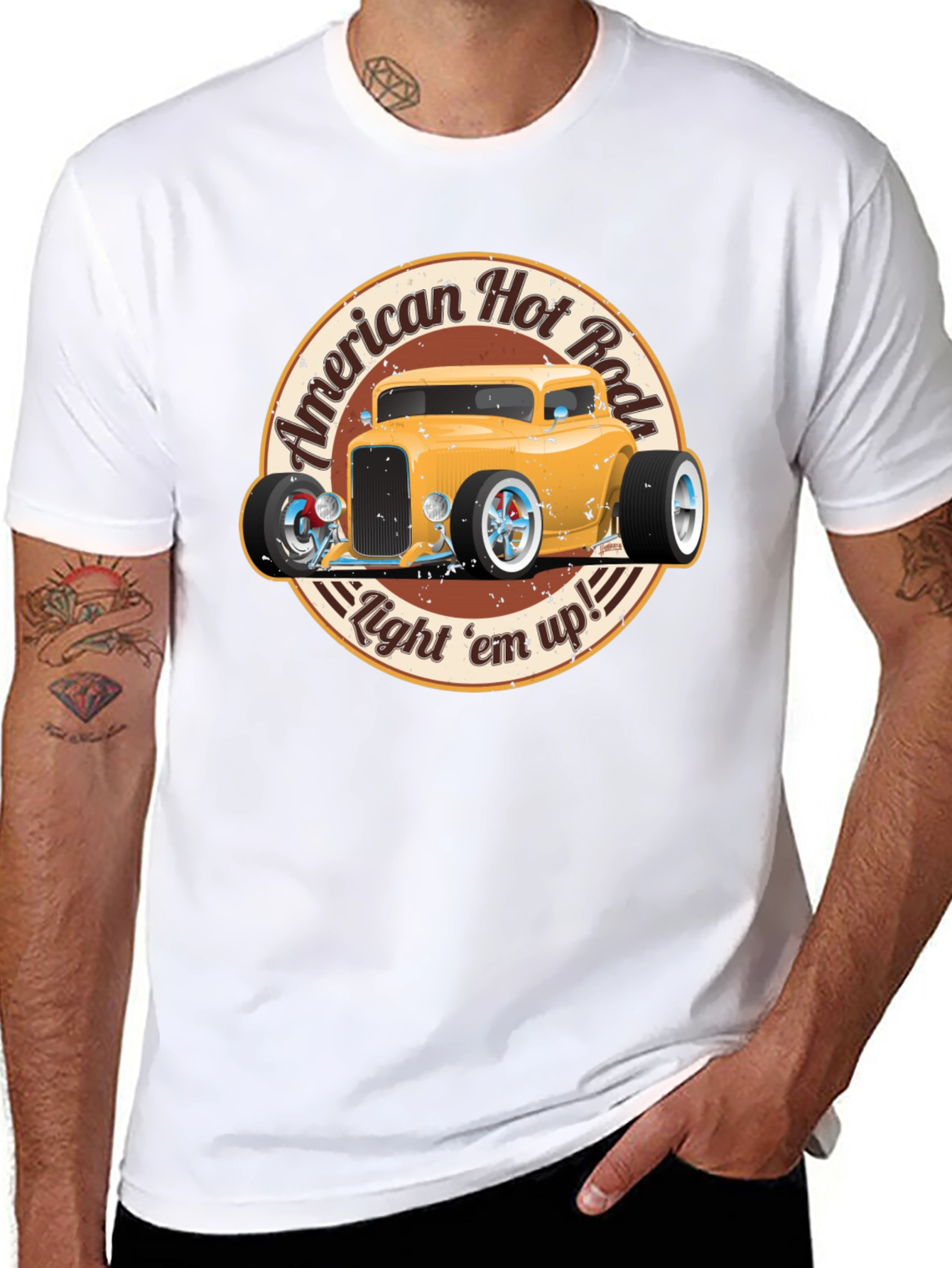 American Hot Rod T-Shirt - Light em up!