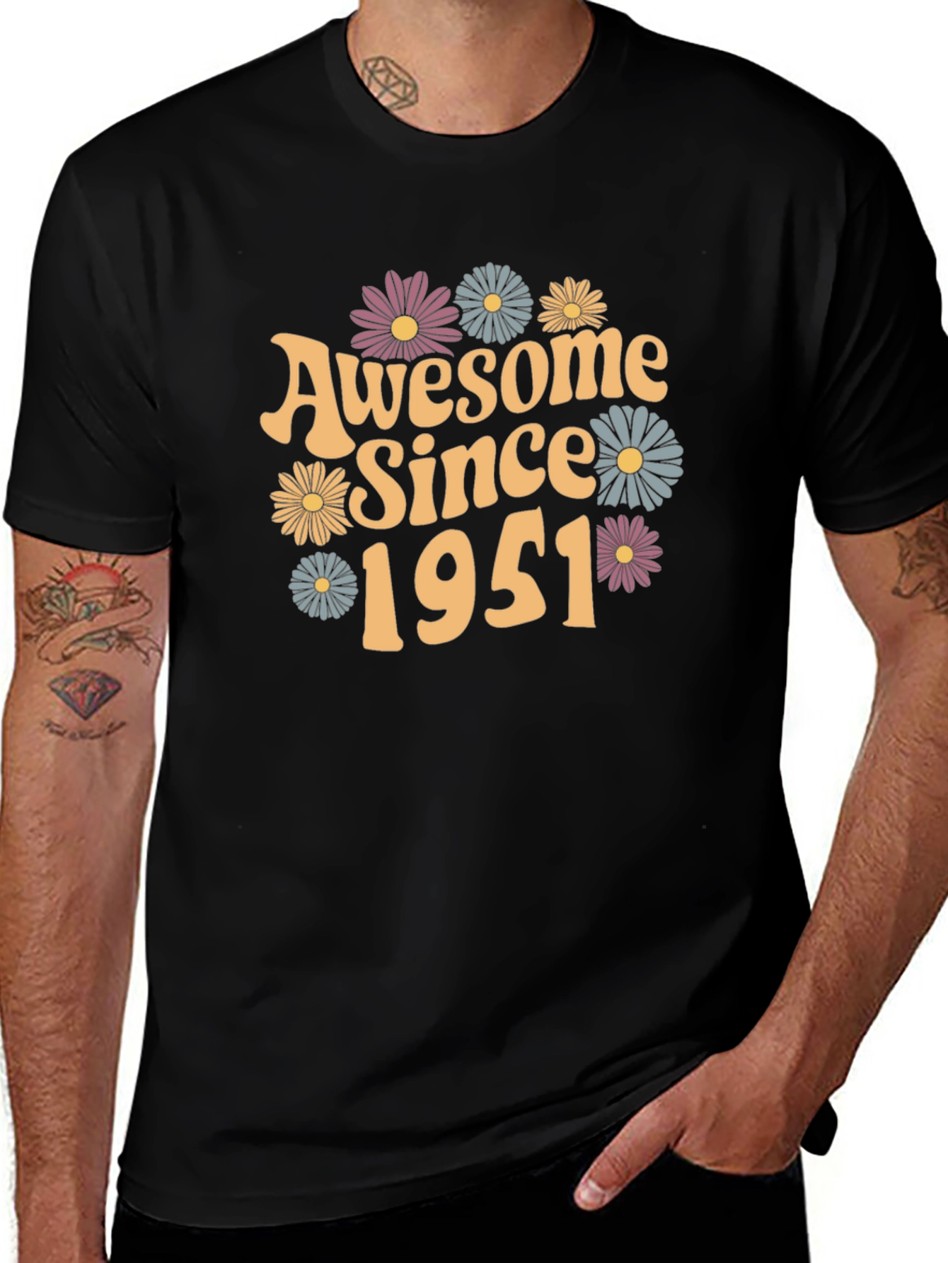 Awesome Since 1951 Floral Graphic Tee
