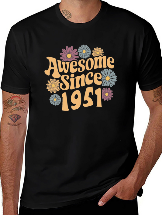 Awesome Since 1951 Floral Graphic Tee