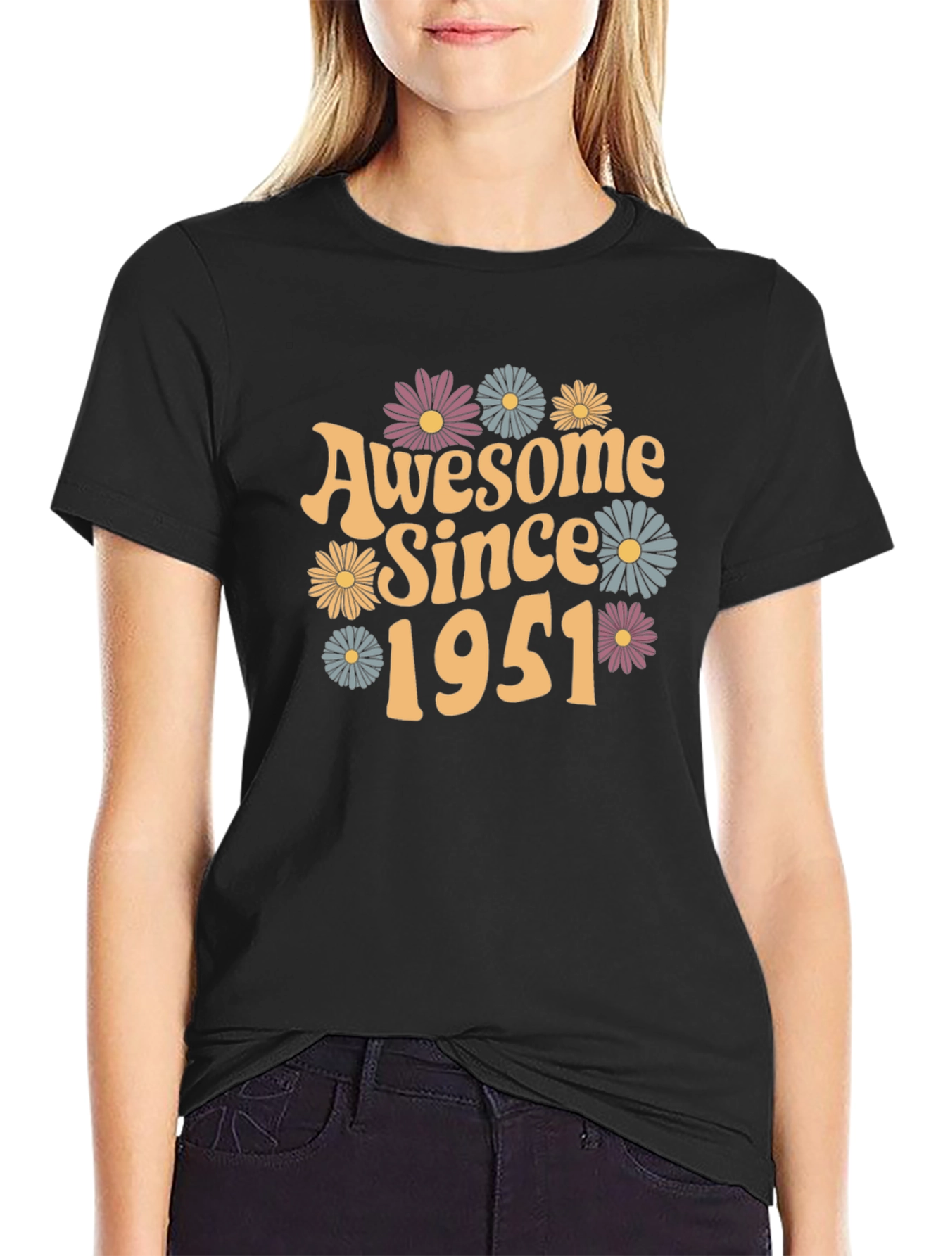 Awesome Since 1951 Floral Graphic Tee