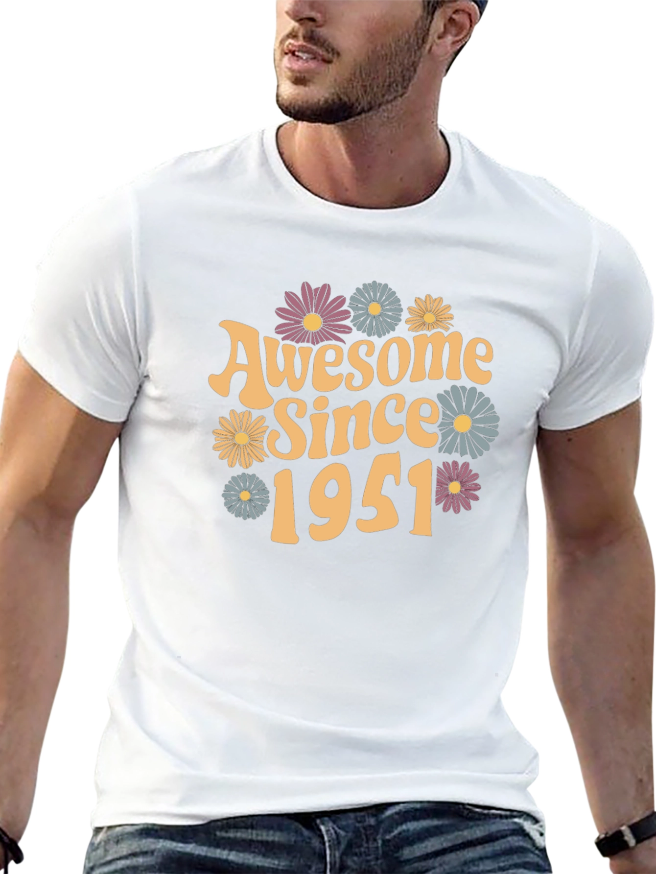 Awesome Since 1951 Floral Graphic Tee