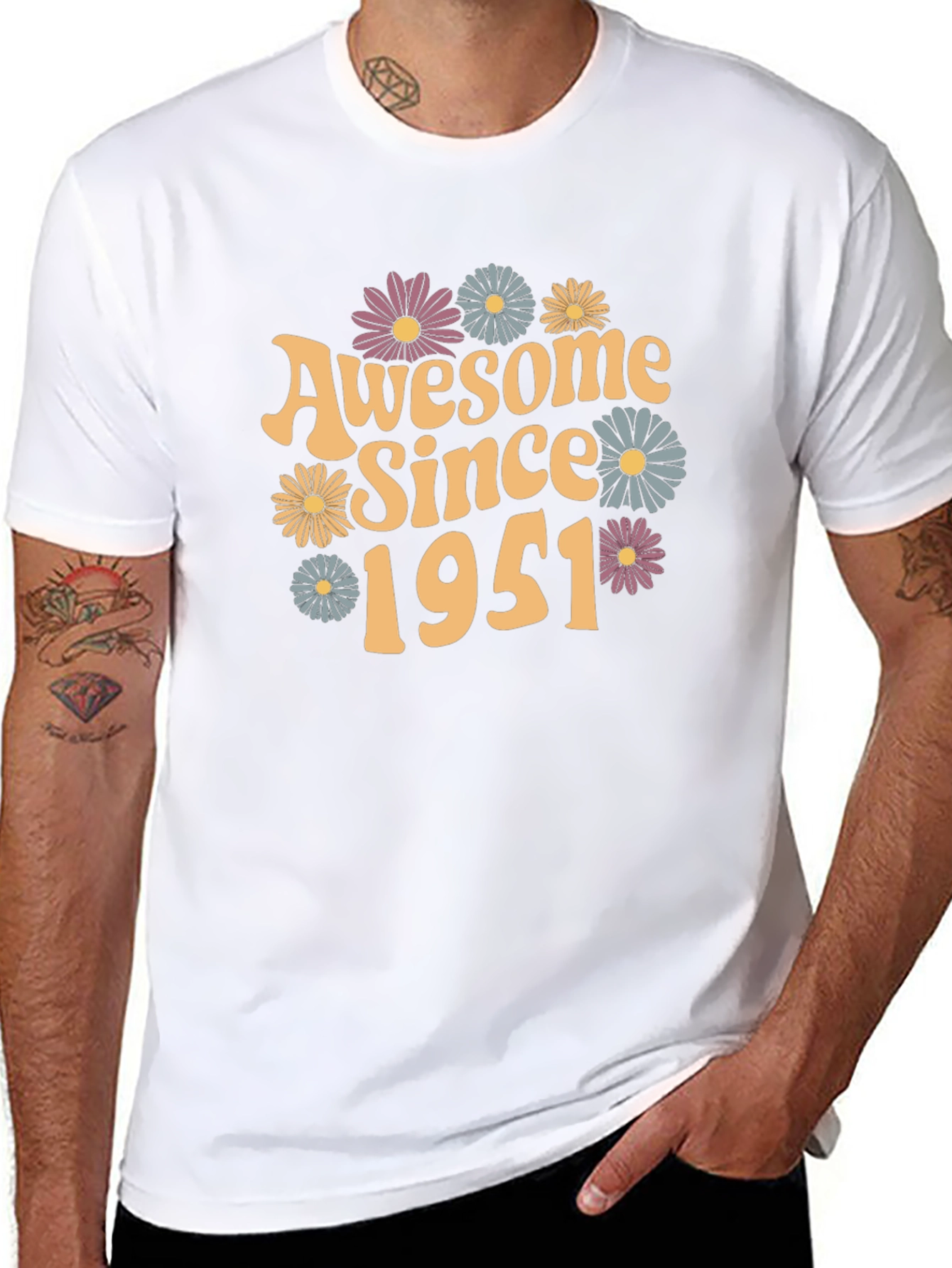 Awesome Since 1951 Floral Graphic Tee