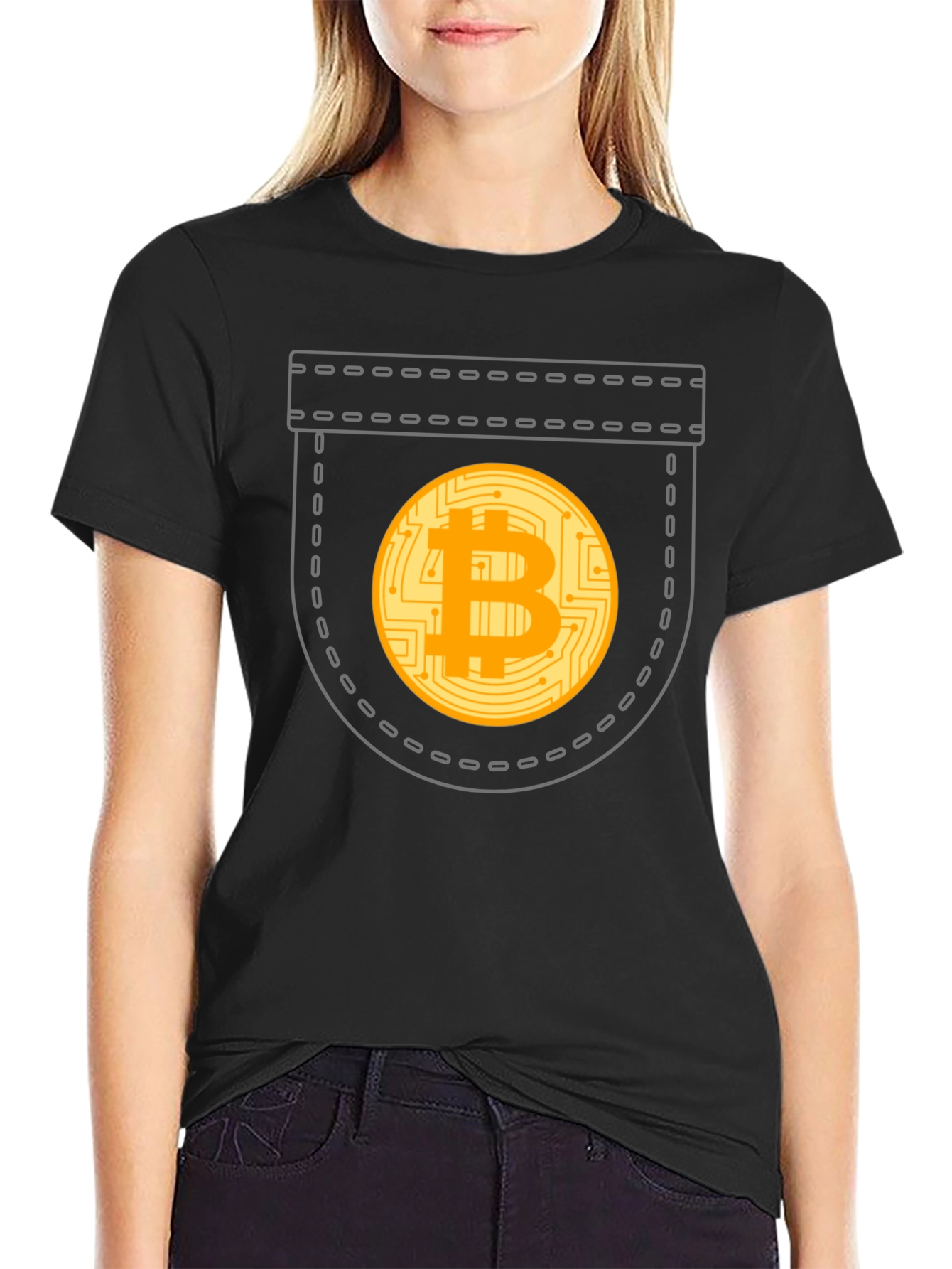 Bitcoin Pocket T-Shirt - Crypto Currency Tee