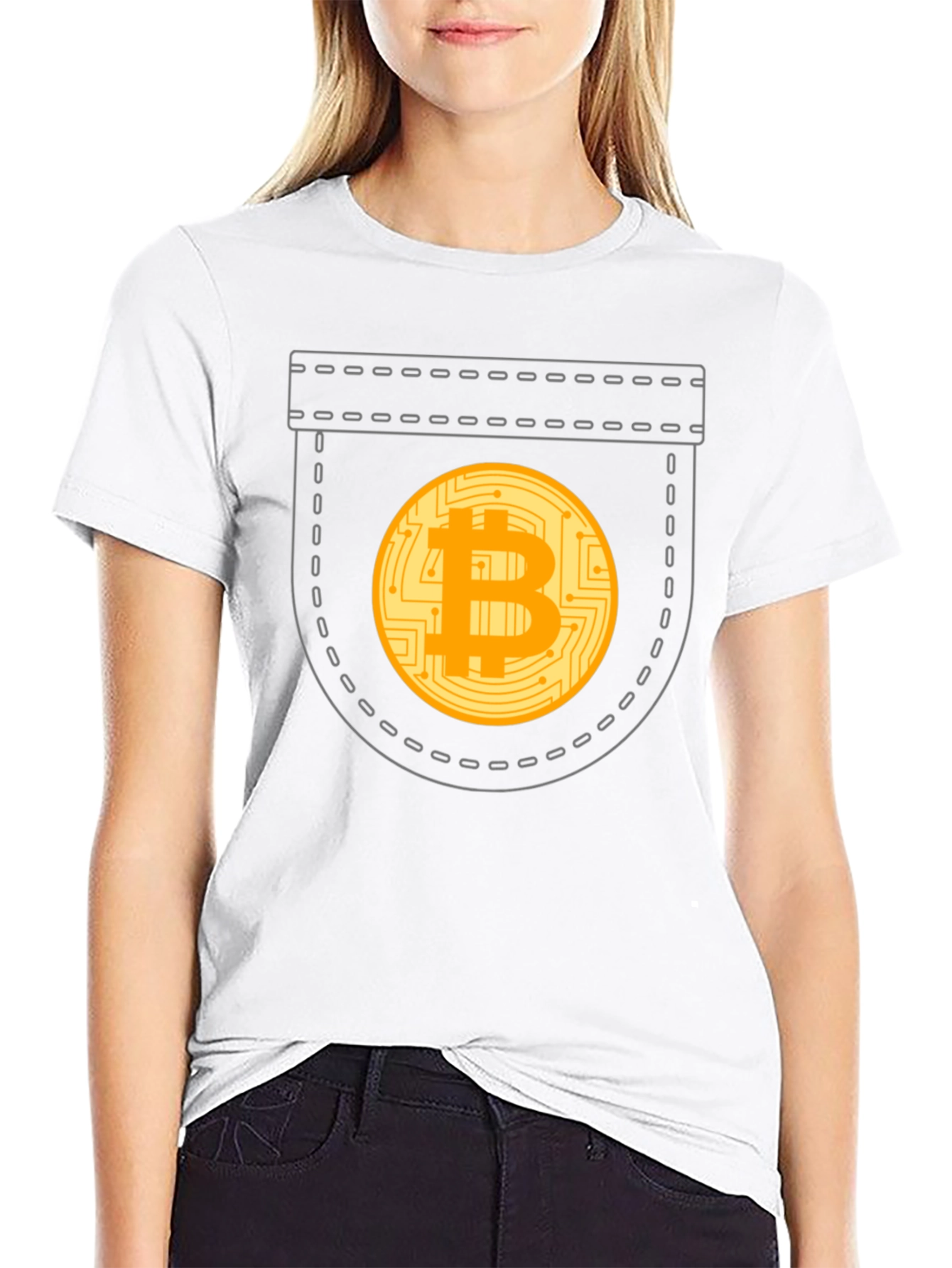 Bitcoin Pocket T-Shirt - Crypto Currency Tee