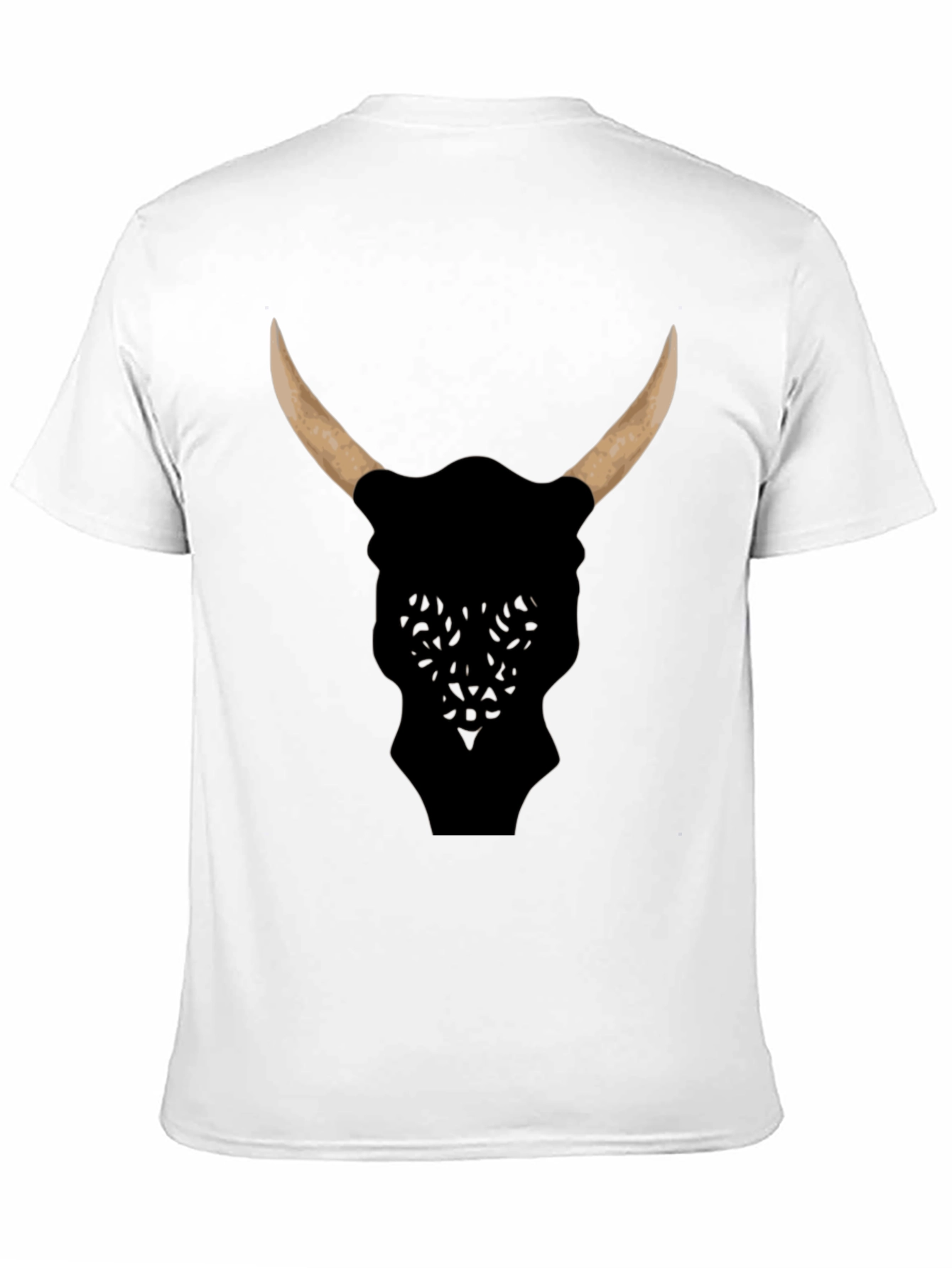 Bull Head Graphic Tee - Black Cotton