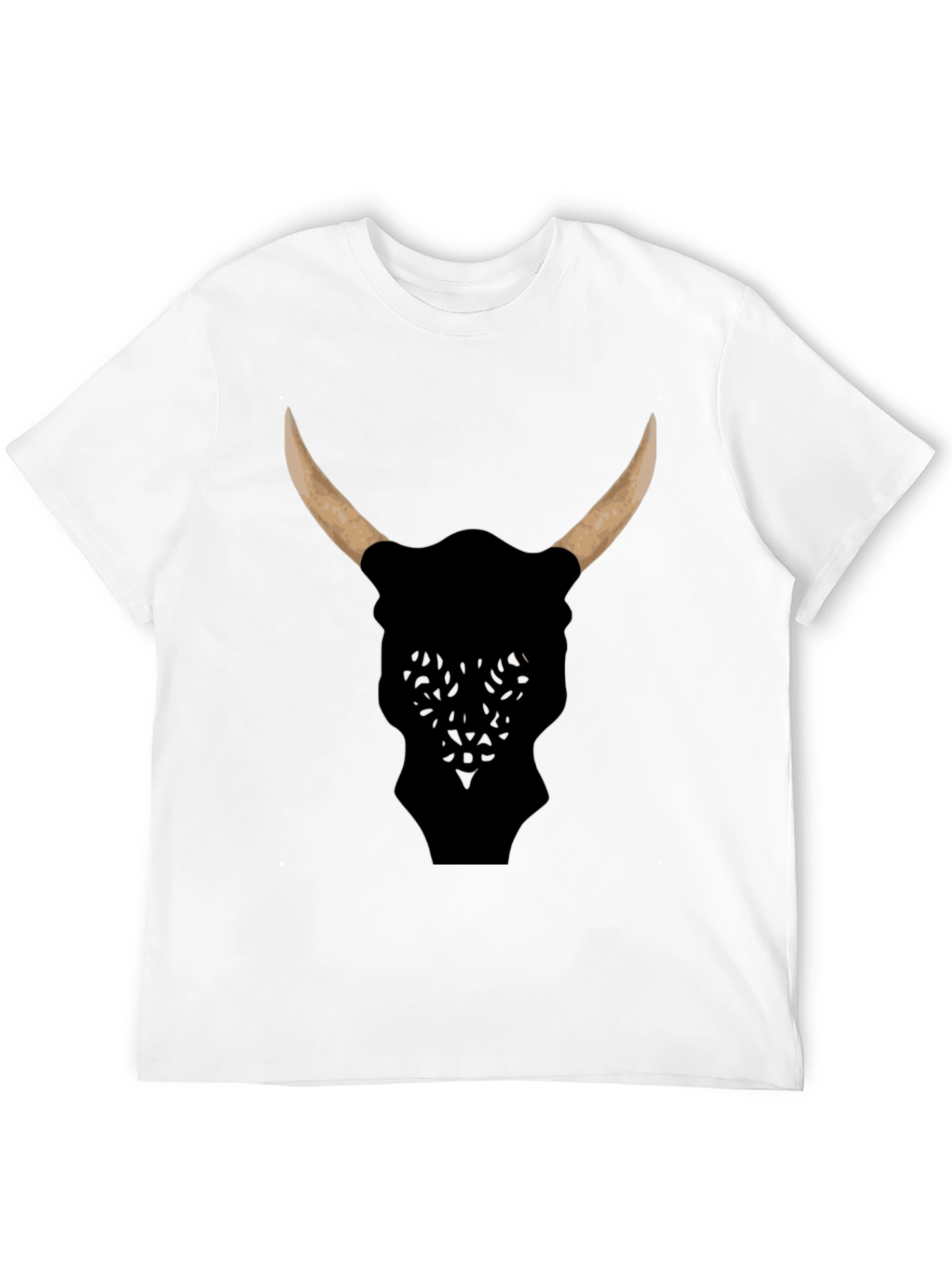 Bull Head Graphic Tee - Black Cotton