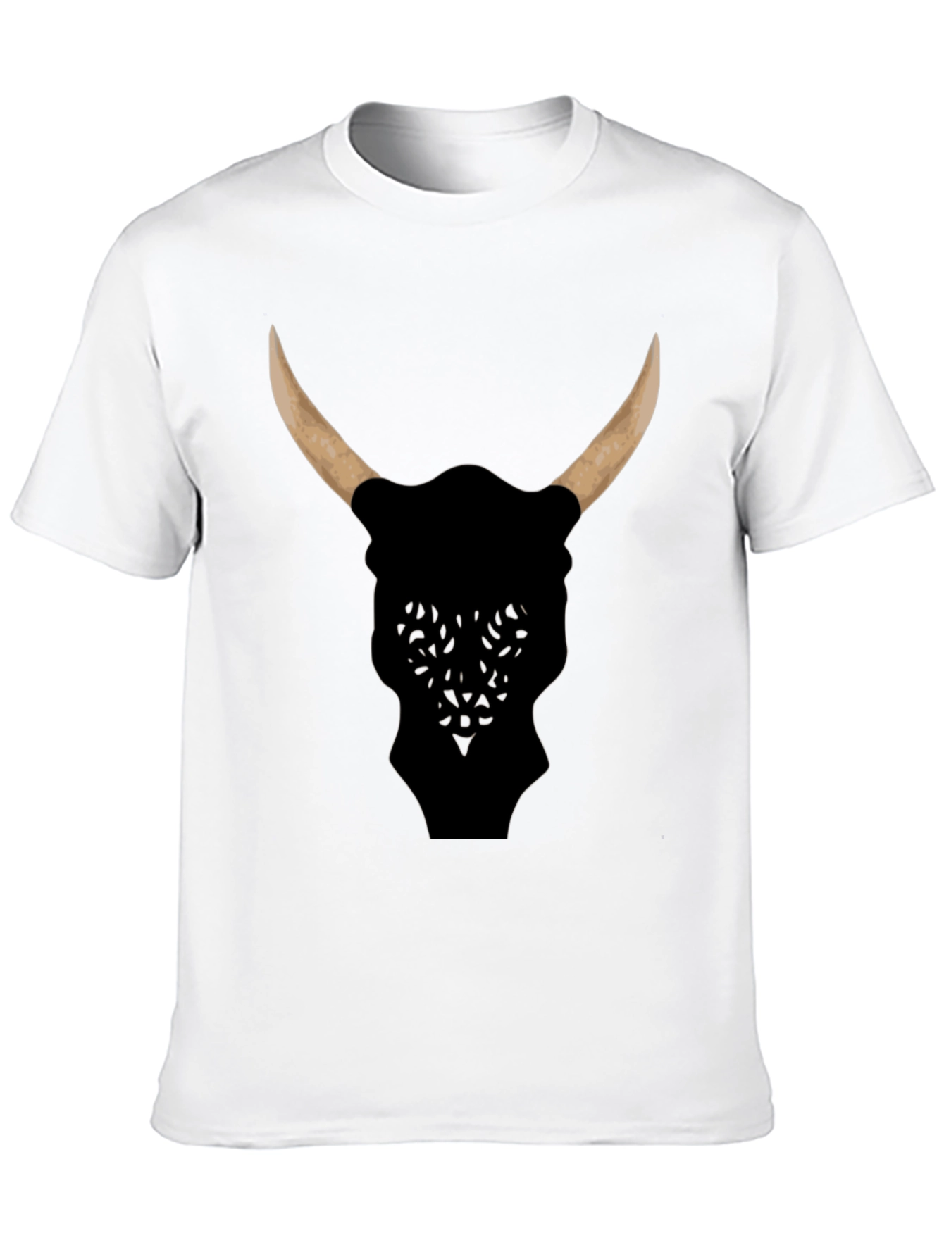 Bull Head Graphic Tee - Black Cotton