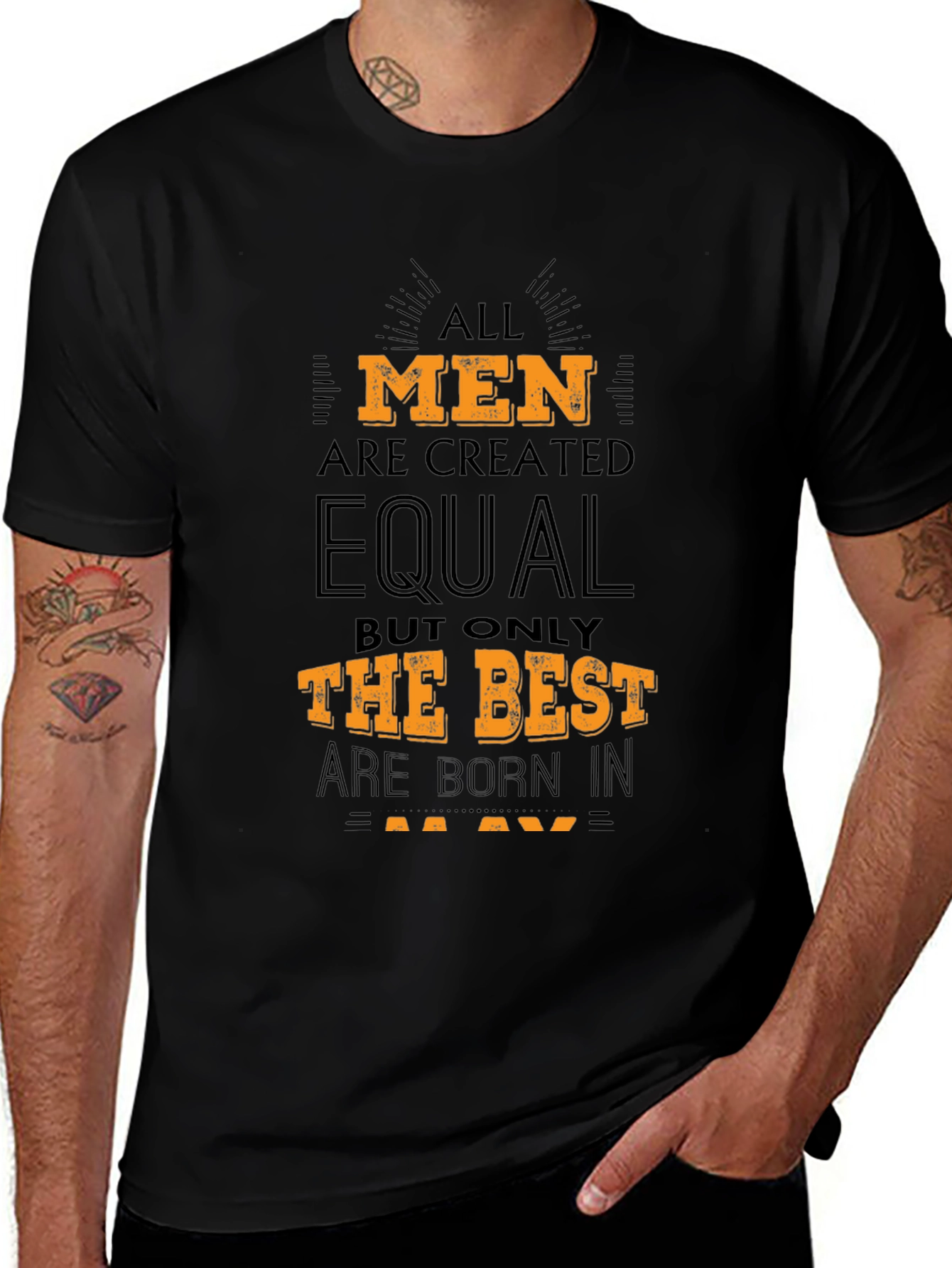 Mens Best Are Born in May Graphic Tee