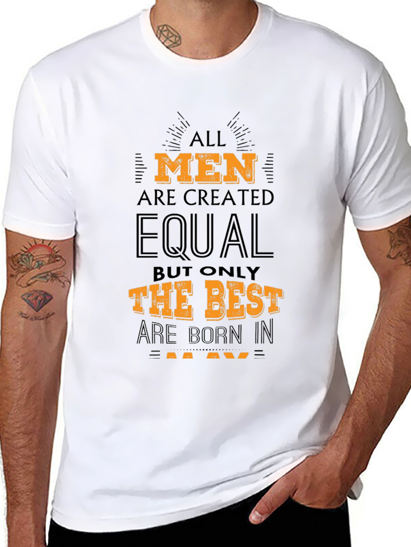Mens Best Are Born in May Graphic Tee