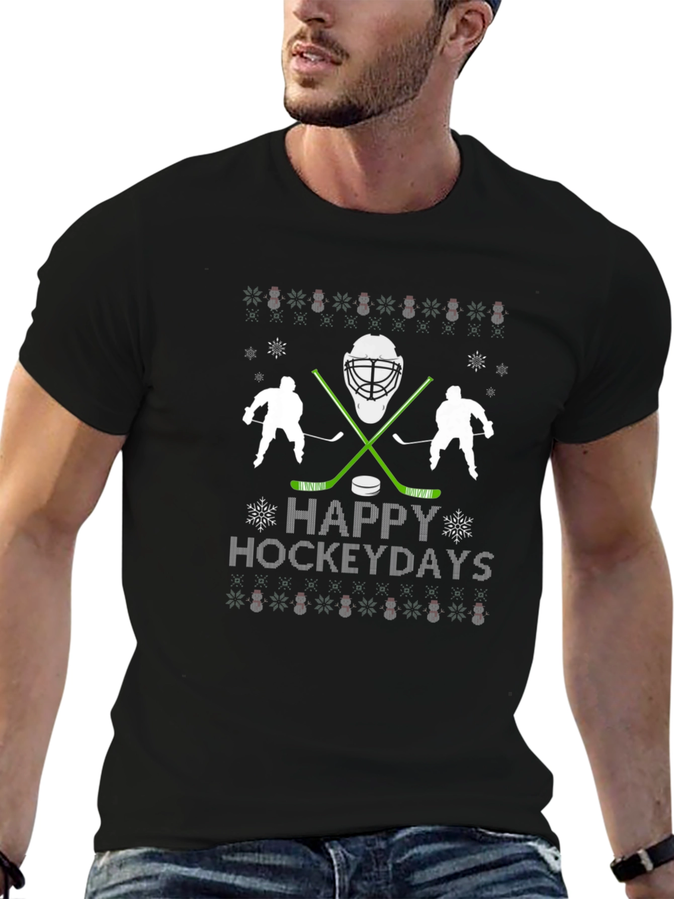 Happy Hockeydays T-Shirt - Holiday Hockey Tee