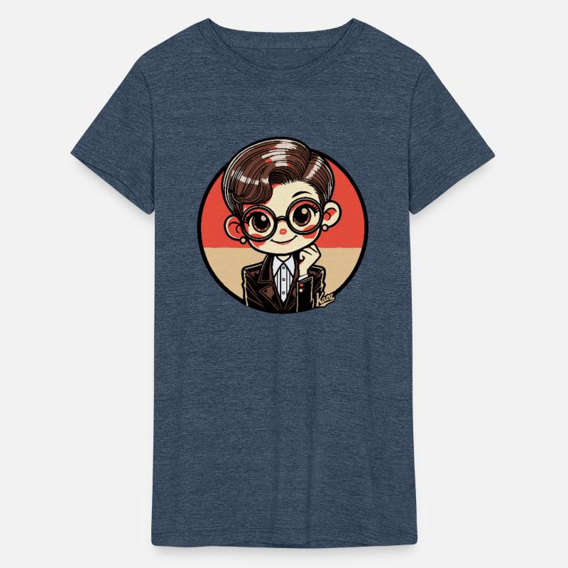 Chibi Retro Book Nerd Girl