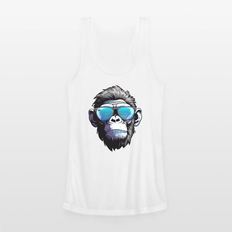 Chic Chimp: Elegance in Blue Shades