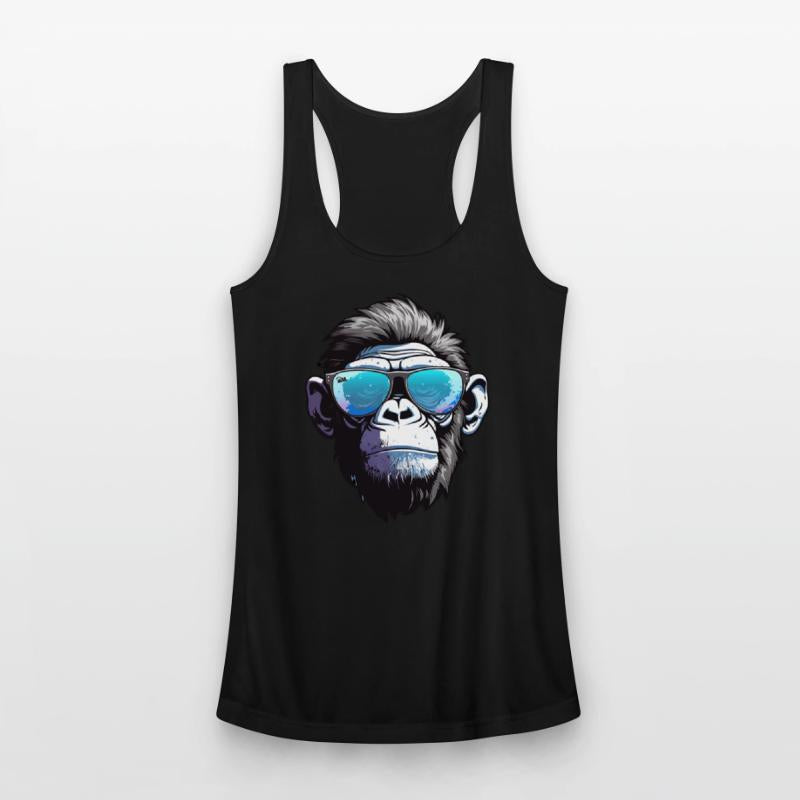 Chic Chimp: Elegance in Blue Shades
