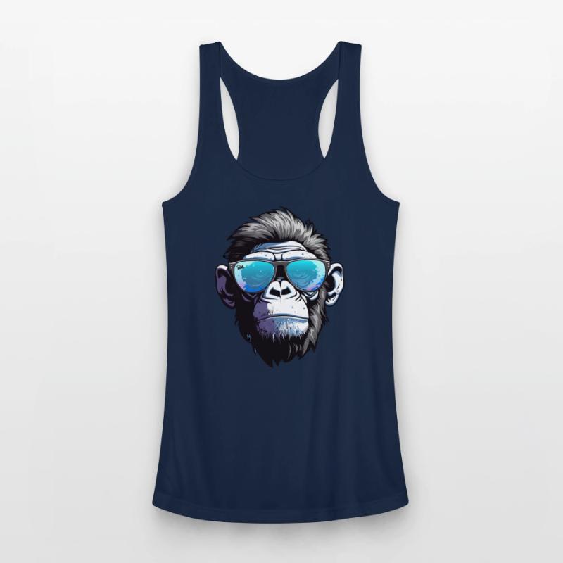 Chic Chimp: Elegance in Blue Shades