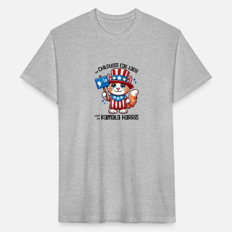 Childless Cat Lady Patriotic Cat Cartoon