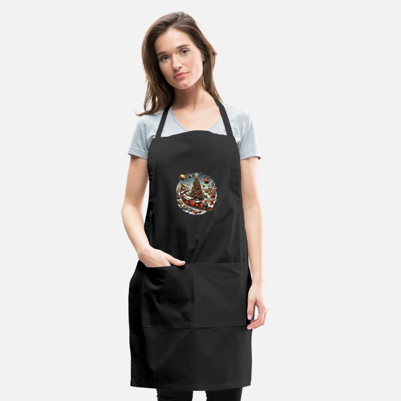 Christmas Toy Train Circling the Tree