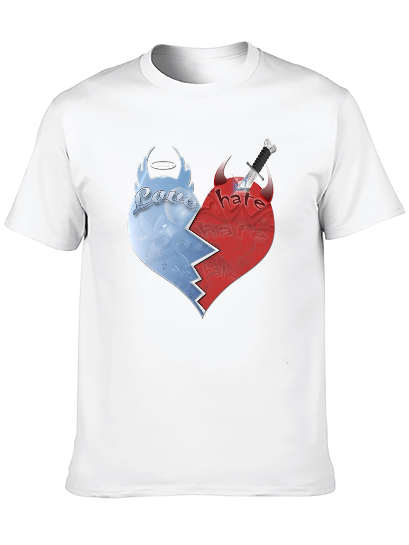 Love vs Hate Graphic T-Shirt