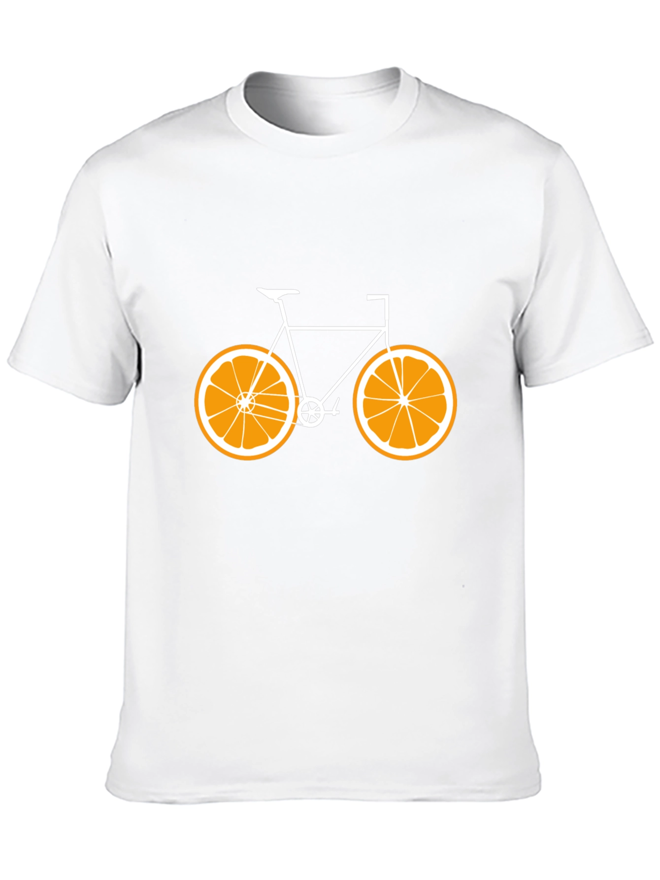 Orange Slice Bicycle Black T-Shirt