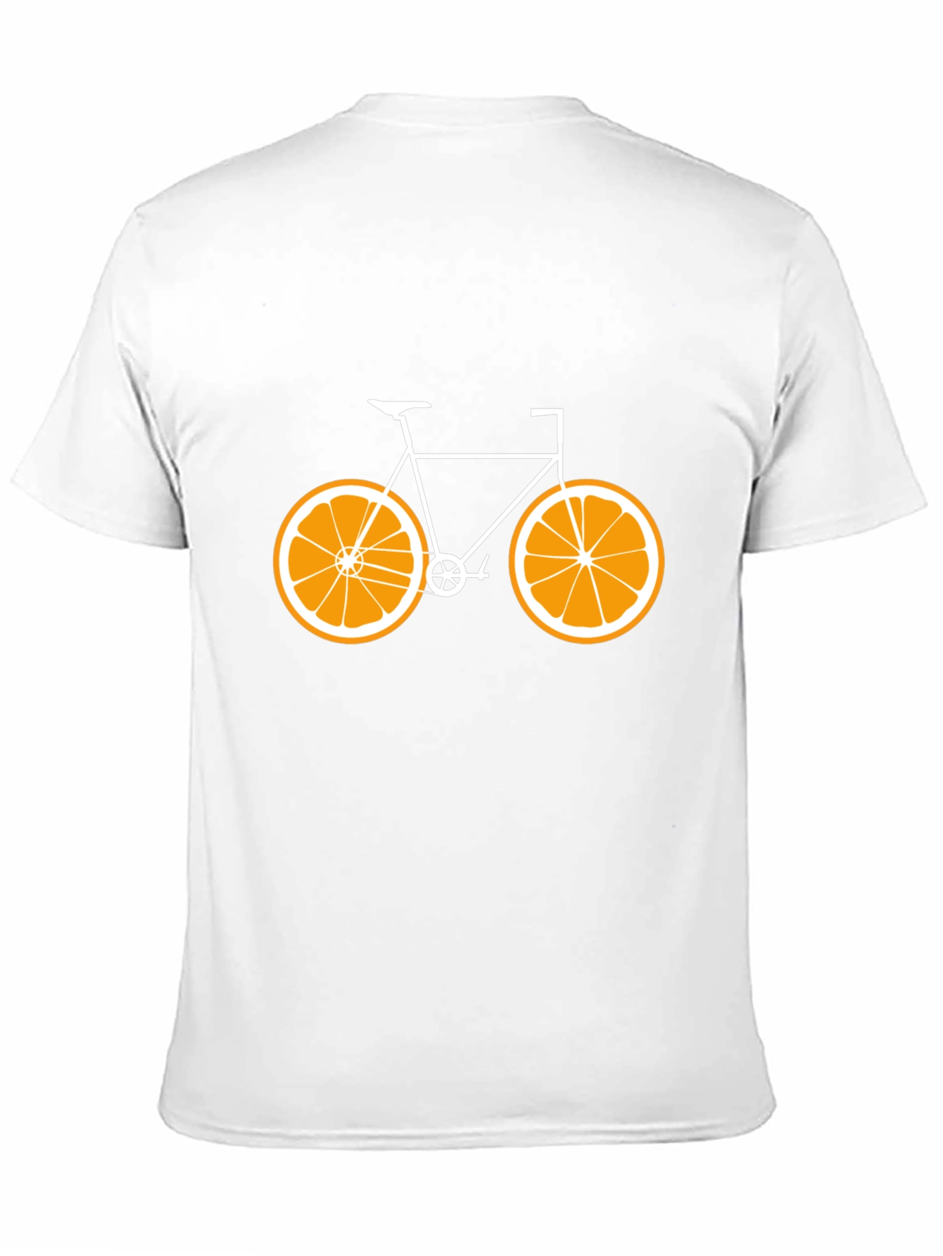 Orange Slice Bicycle Black T-Shirt