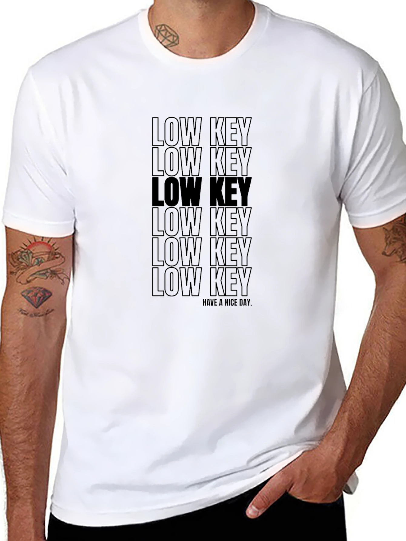 Low Key Graphic Tee - Mens Black T-Shirt