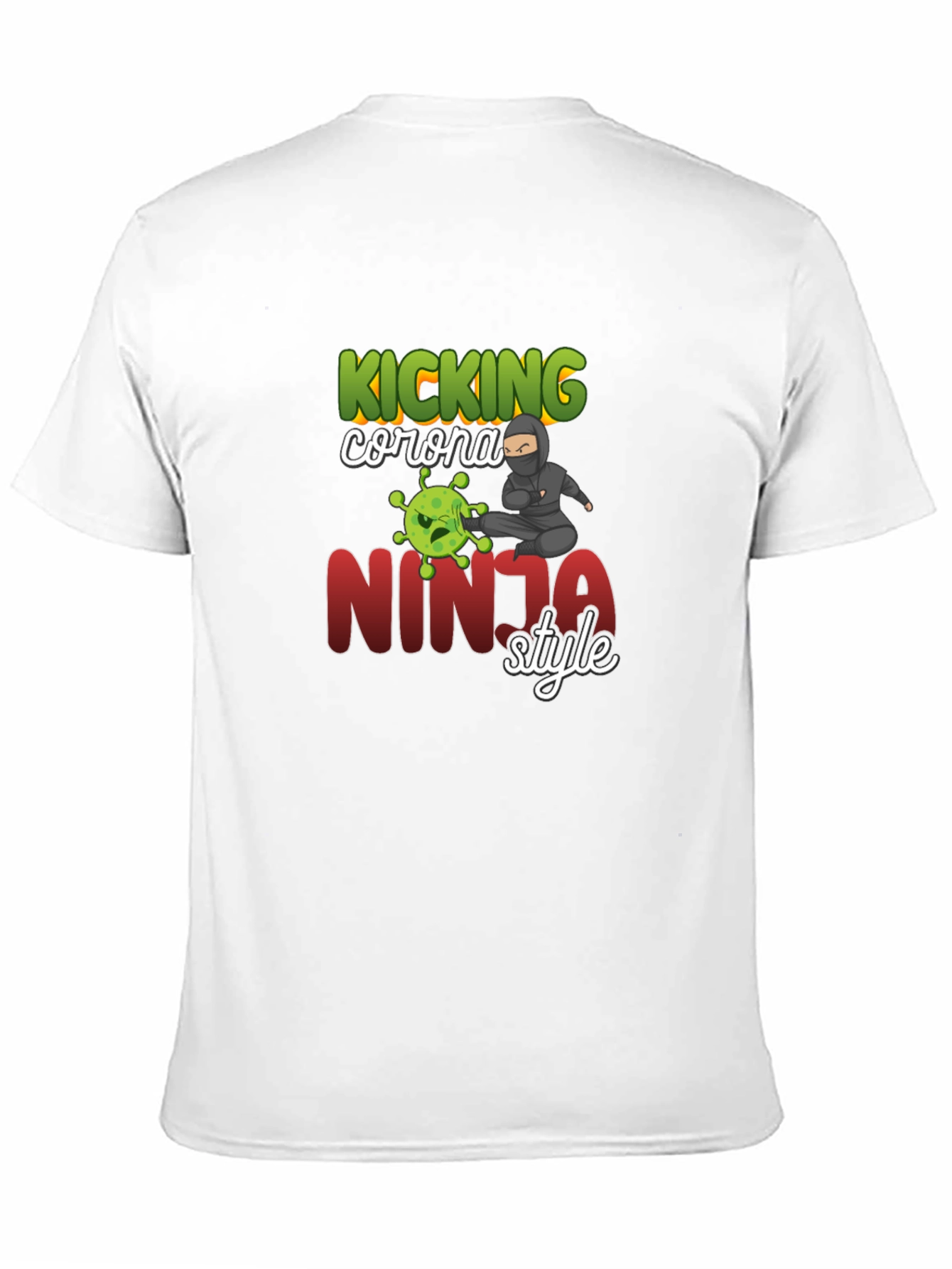Kicking Corona Ninja Style T-Shirt