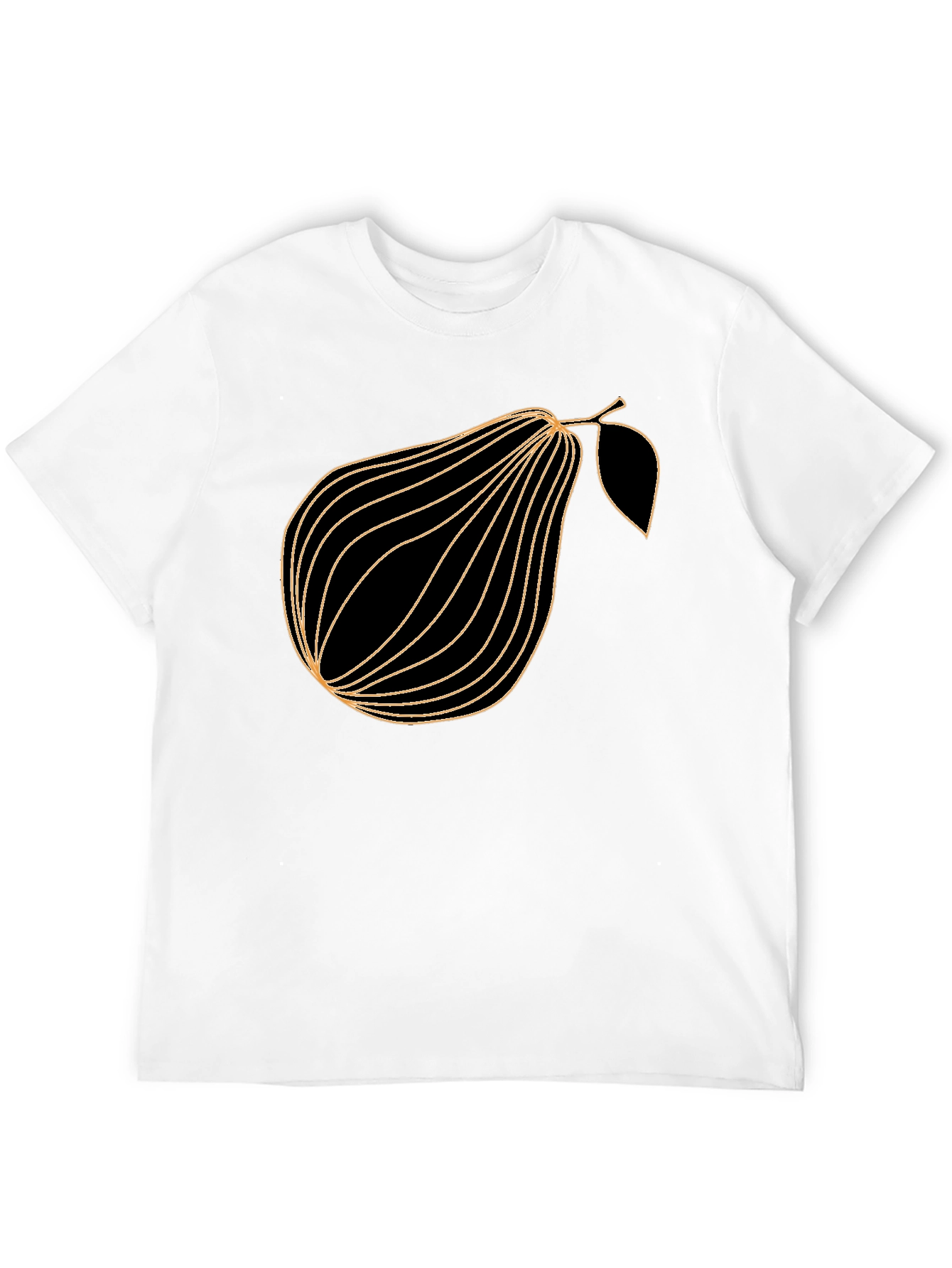 Mens Black Pear Graphic T-Shirt