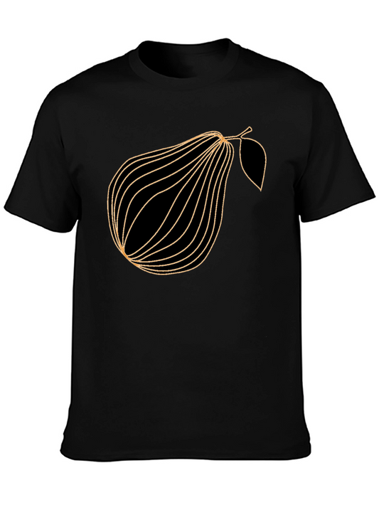 Mens Black Pear Graphic T-Shirt