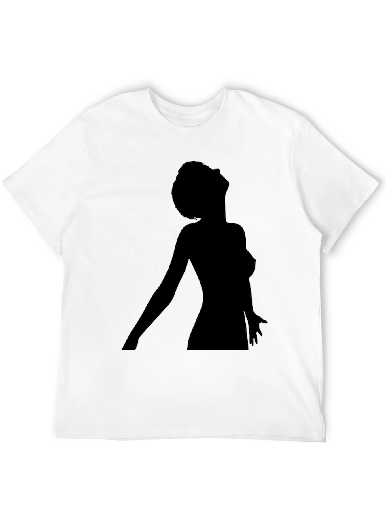 Silhouette Graphic Tee - Black Cotton Blend Shirt