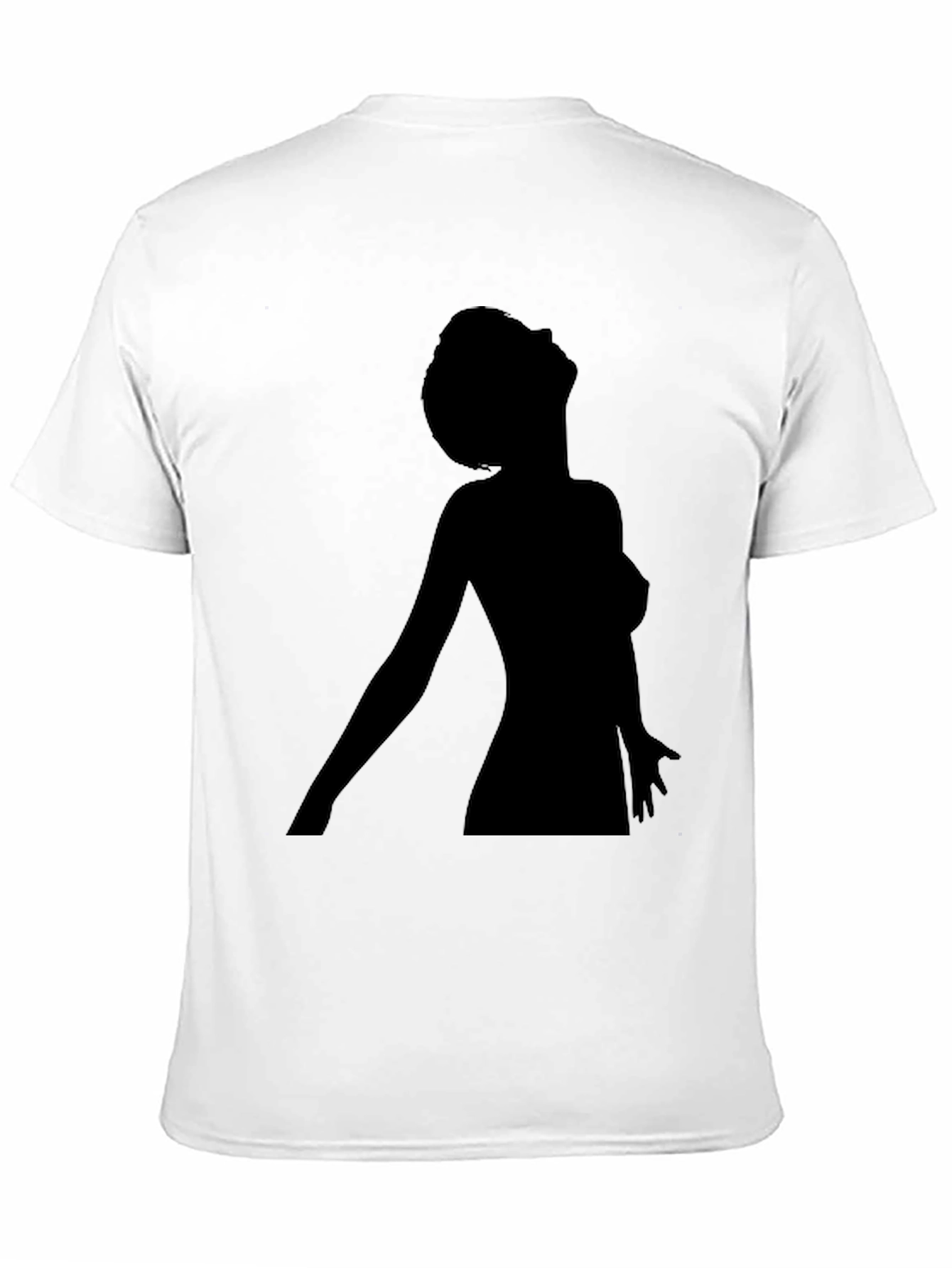 Silhouette Graphic Tee - Black Cotton Blend Shirt