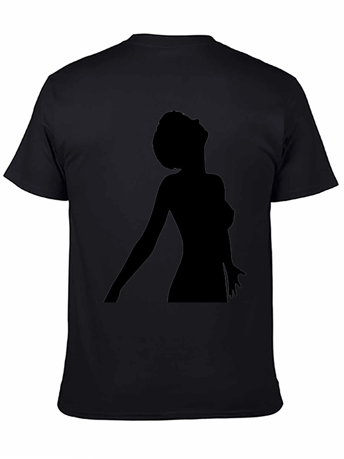 Silhouette Graphic Tee - Black Cotton Blend Shirt