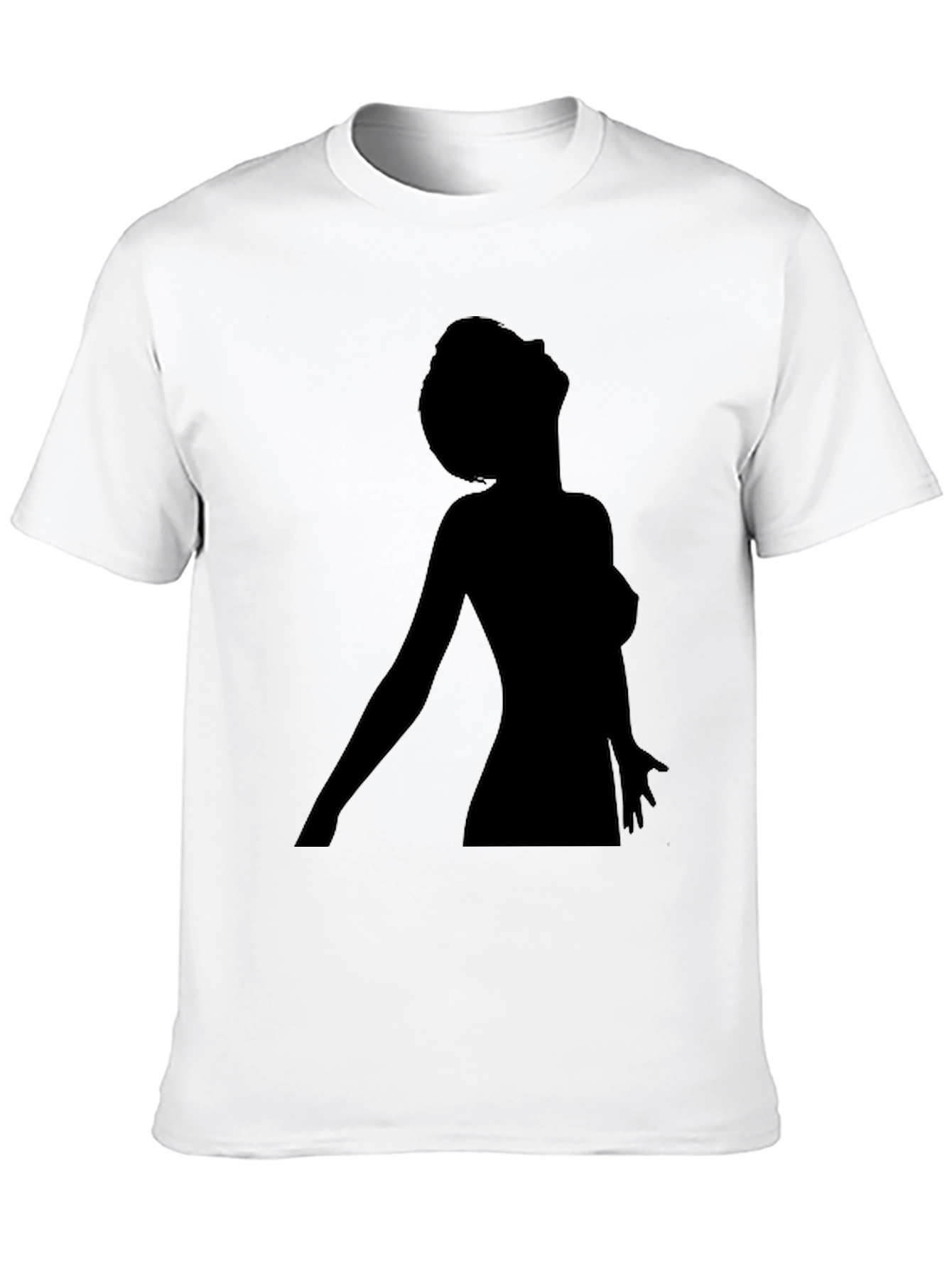 Silhouette Graphic Tee - Black Cotton Blend Shirt