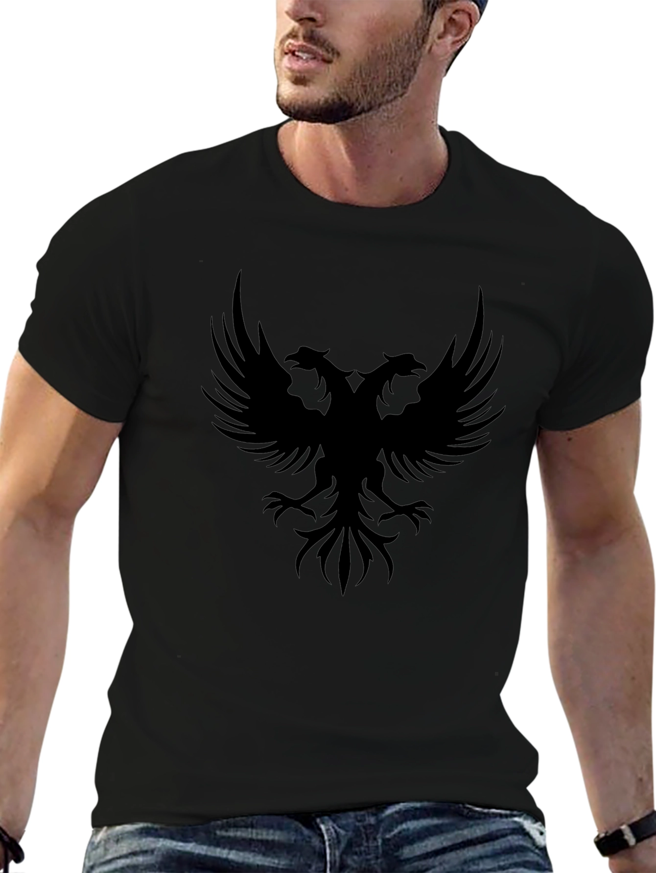 Black Double Headed Eagle Graphic Tee
