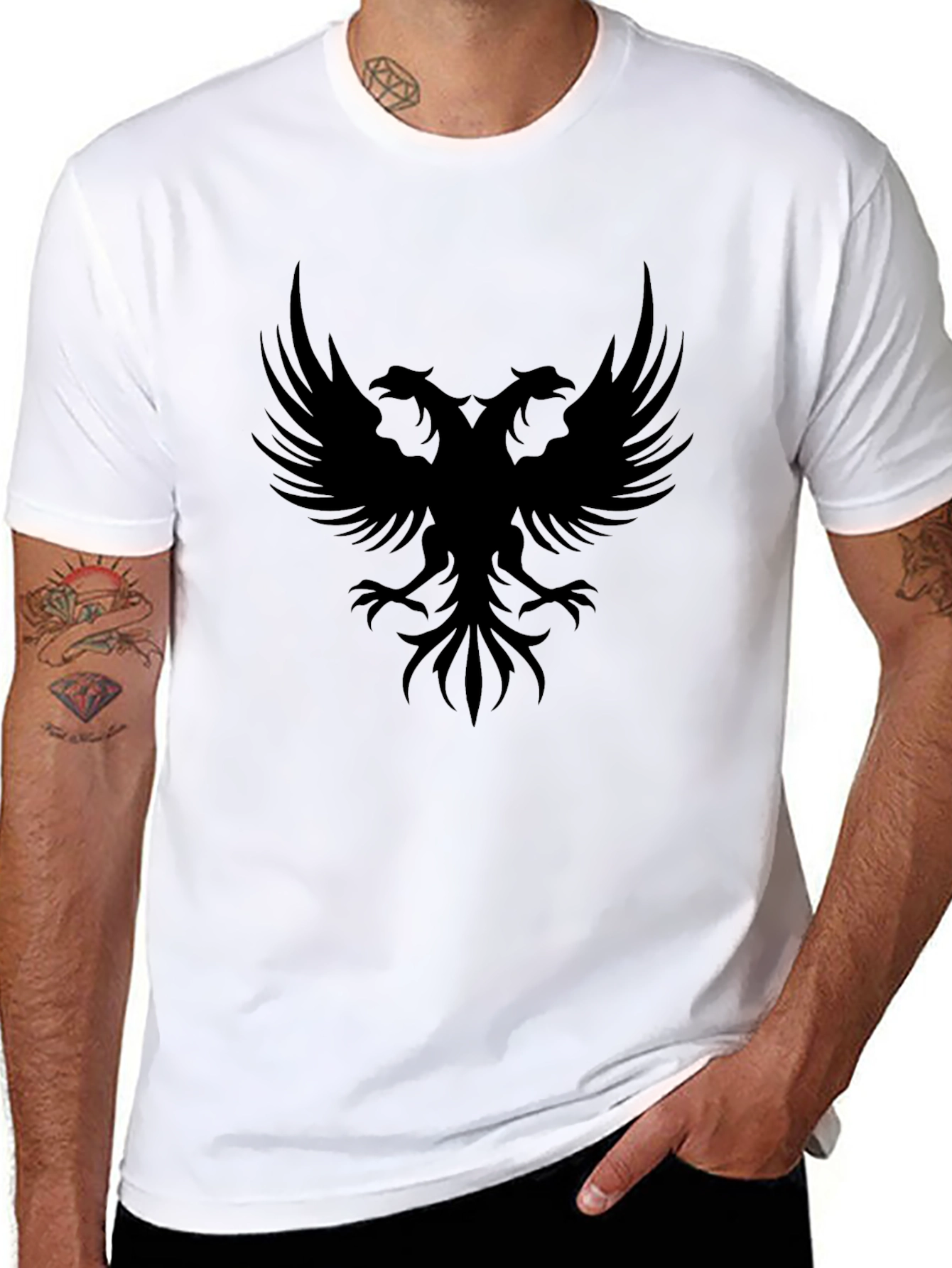 Black Double Headed Eagle Graphic Tee