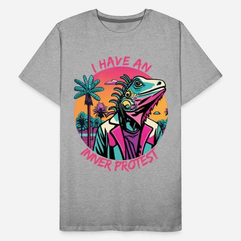 Colorful lizard on the beach with palm trees