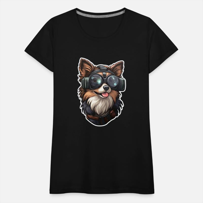 cool dog with goggles