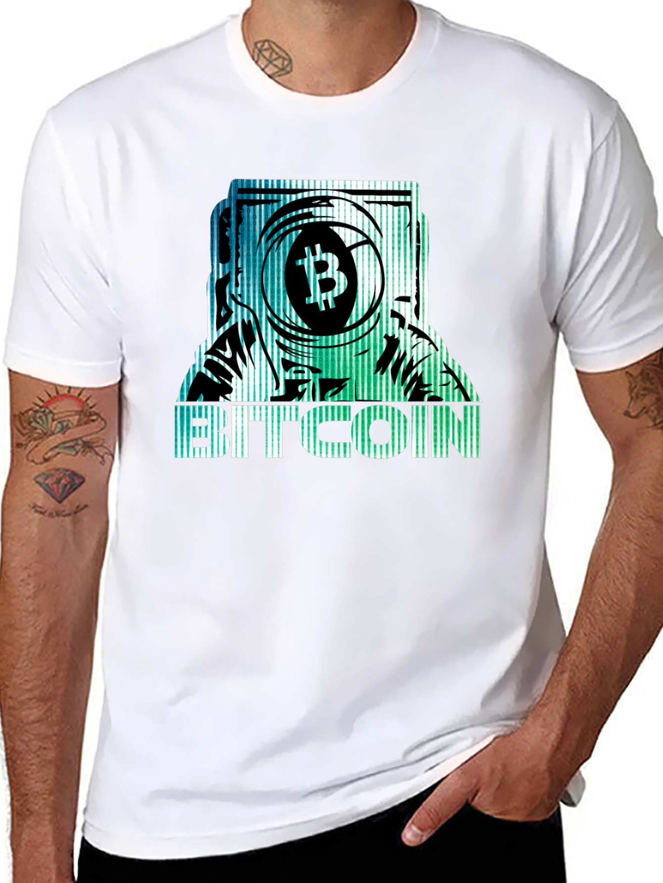 Bitcoin Astronaut Graphic T-Shirt - Crypto Fan Apparel