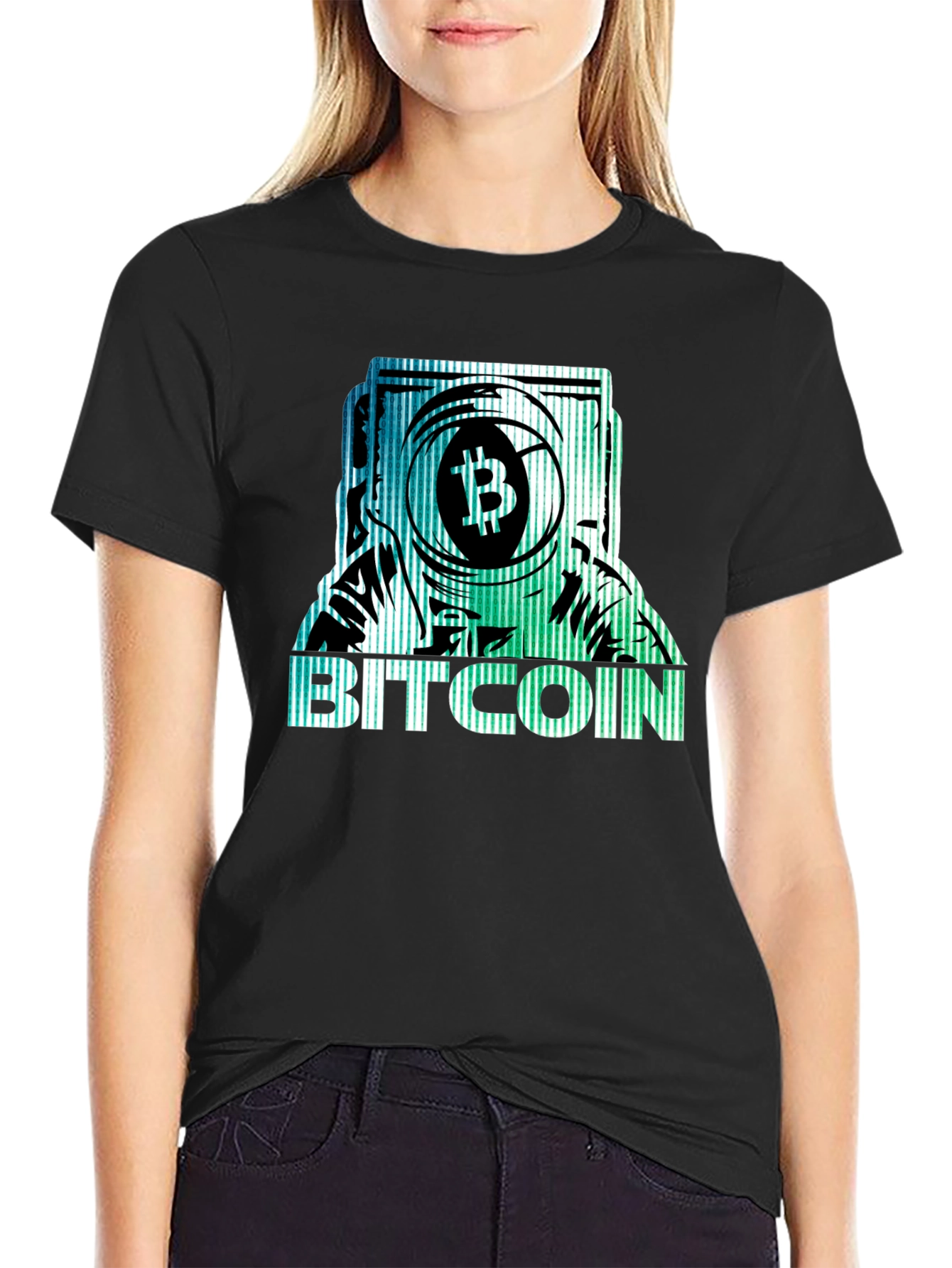 Bitcoin Astronaut Graphic T-Shirt - Crypto Fan Apparel