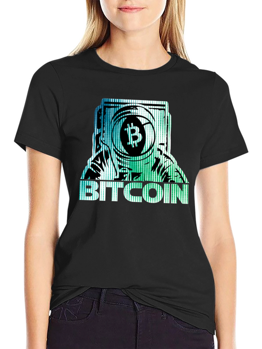 Bitcoin Astronaut Graphic T-Shirt - Crypto Fan Apparel