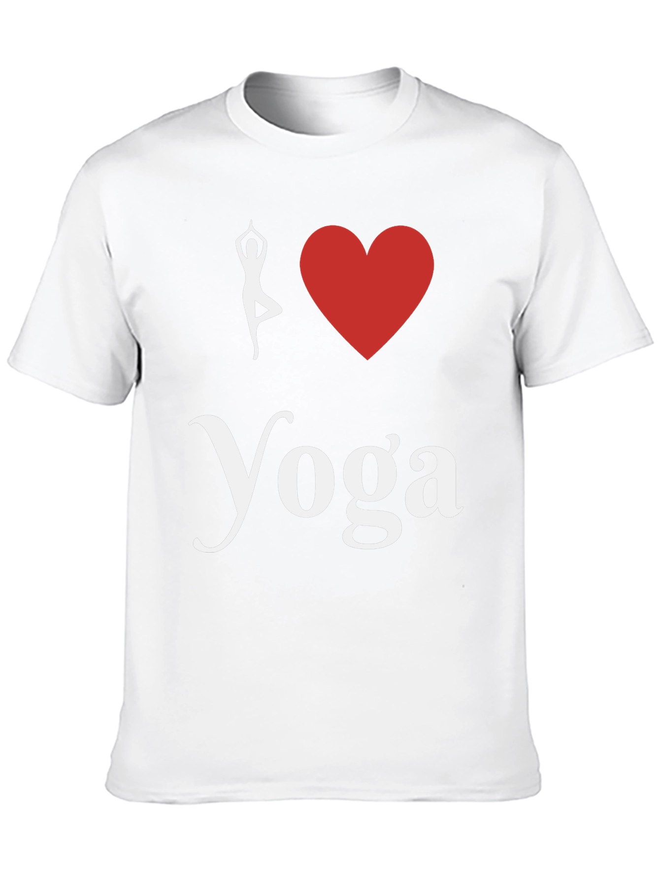 I Love Yoga T-Shirt Black Cotton Blend