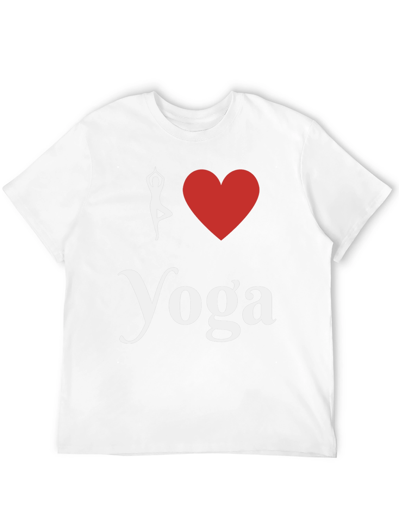 I Love Yoga T-Shirt Black Cotton Blend