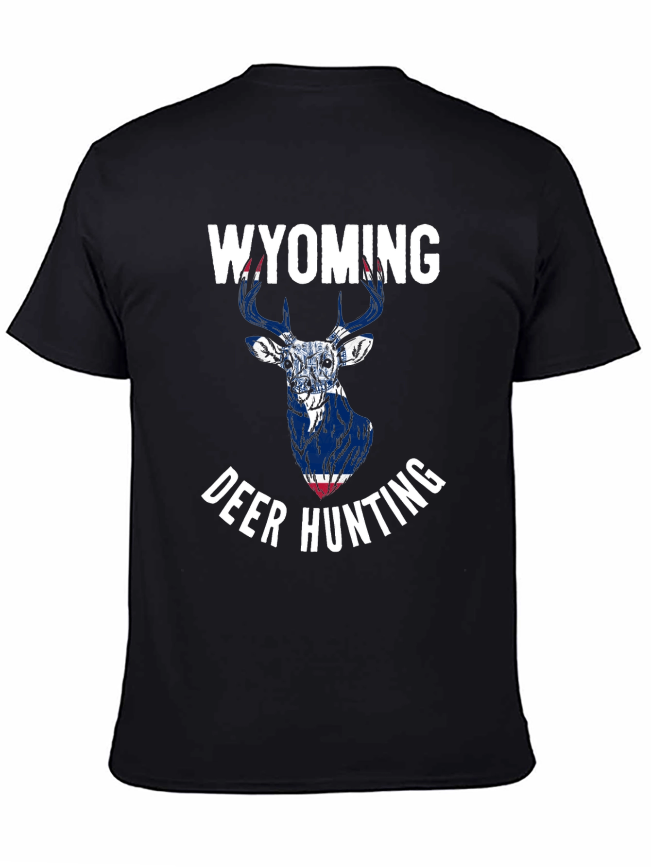 Wyoming Deer Hunting Graphic Tee - Black