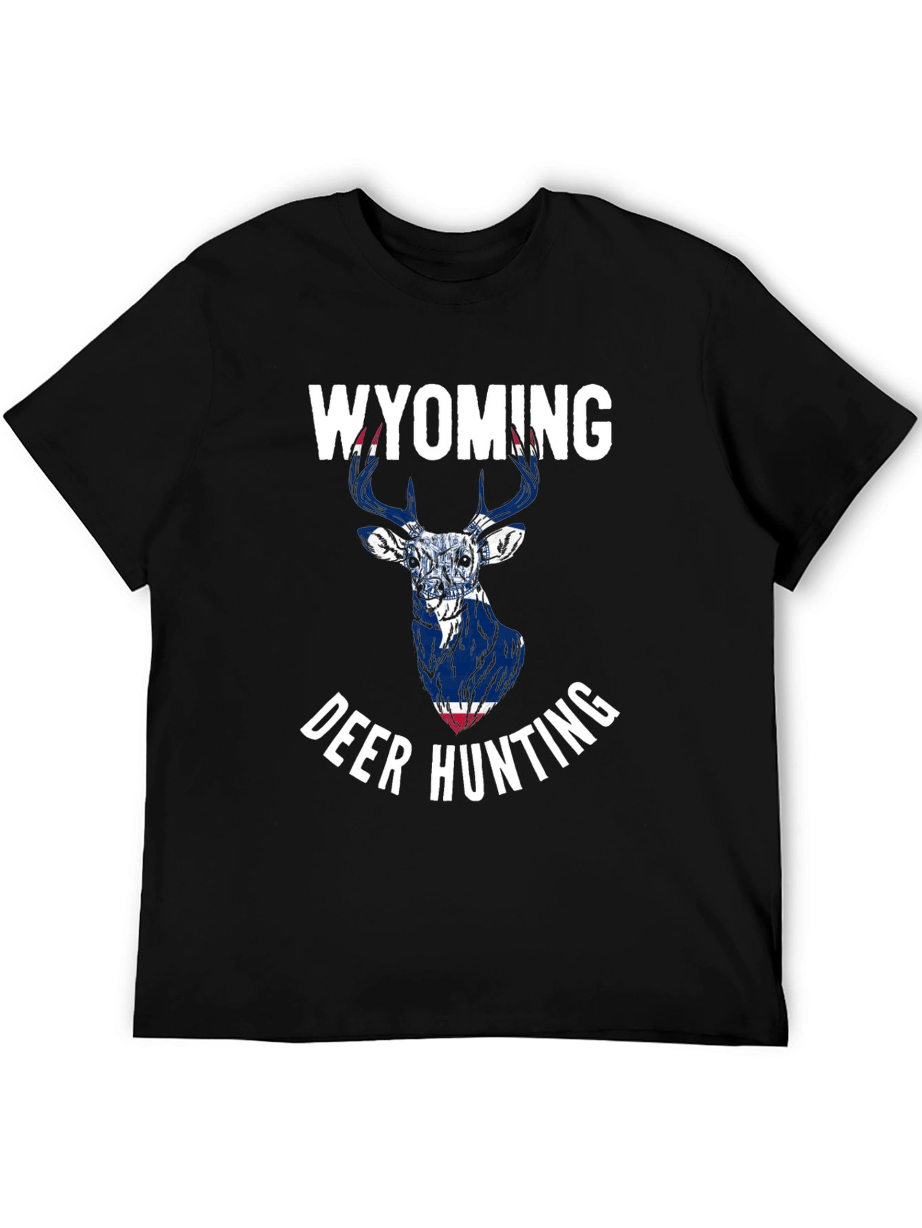 Wyoming Deer Hunting Graphic Tee - Black