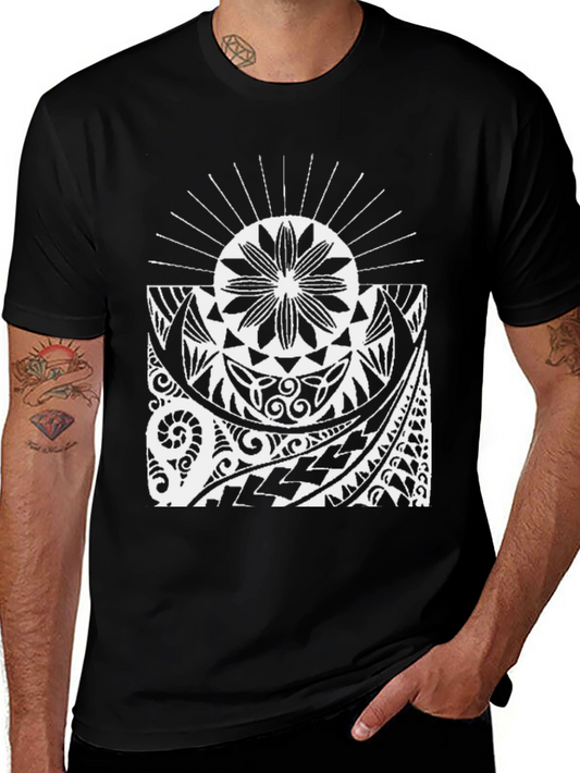 Tribal Art Graphic Black T-Shirt