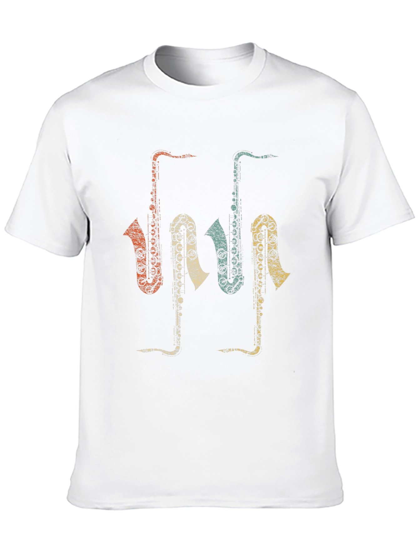 Retro Saxophone T-Shirt - Music Lover Tee