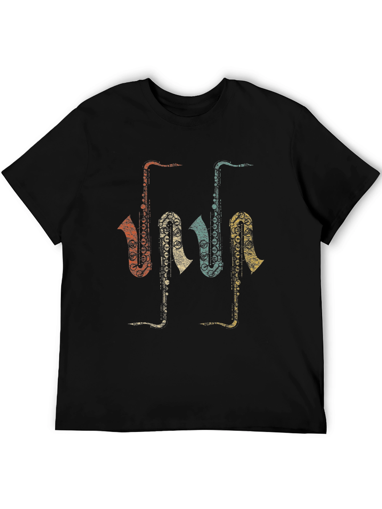 Retro Saxophone T-Shirt - Music Lover Tee