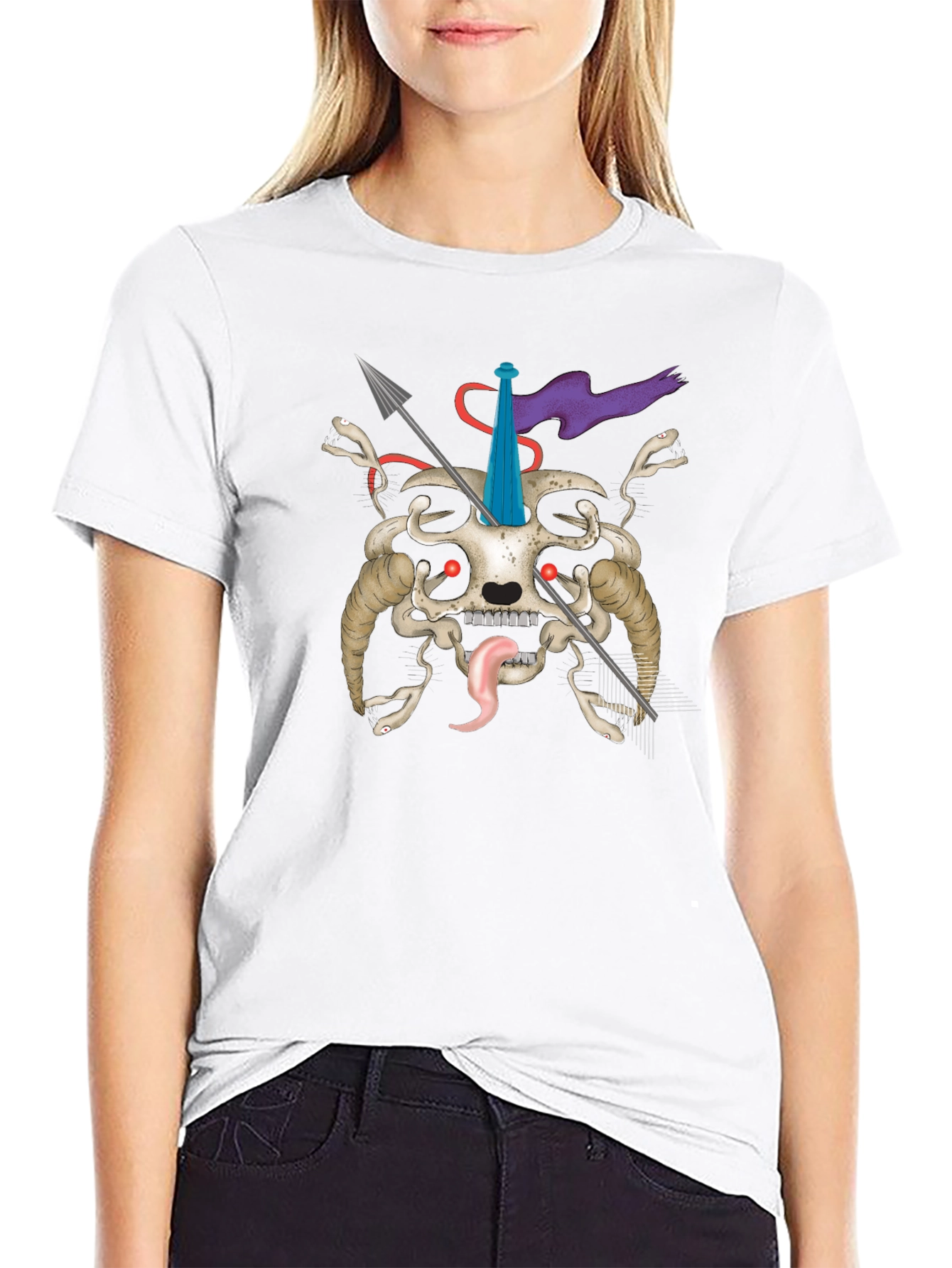 Skull & Arrows Graphic Tee - Unique Dark Style
