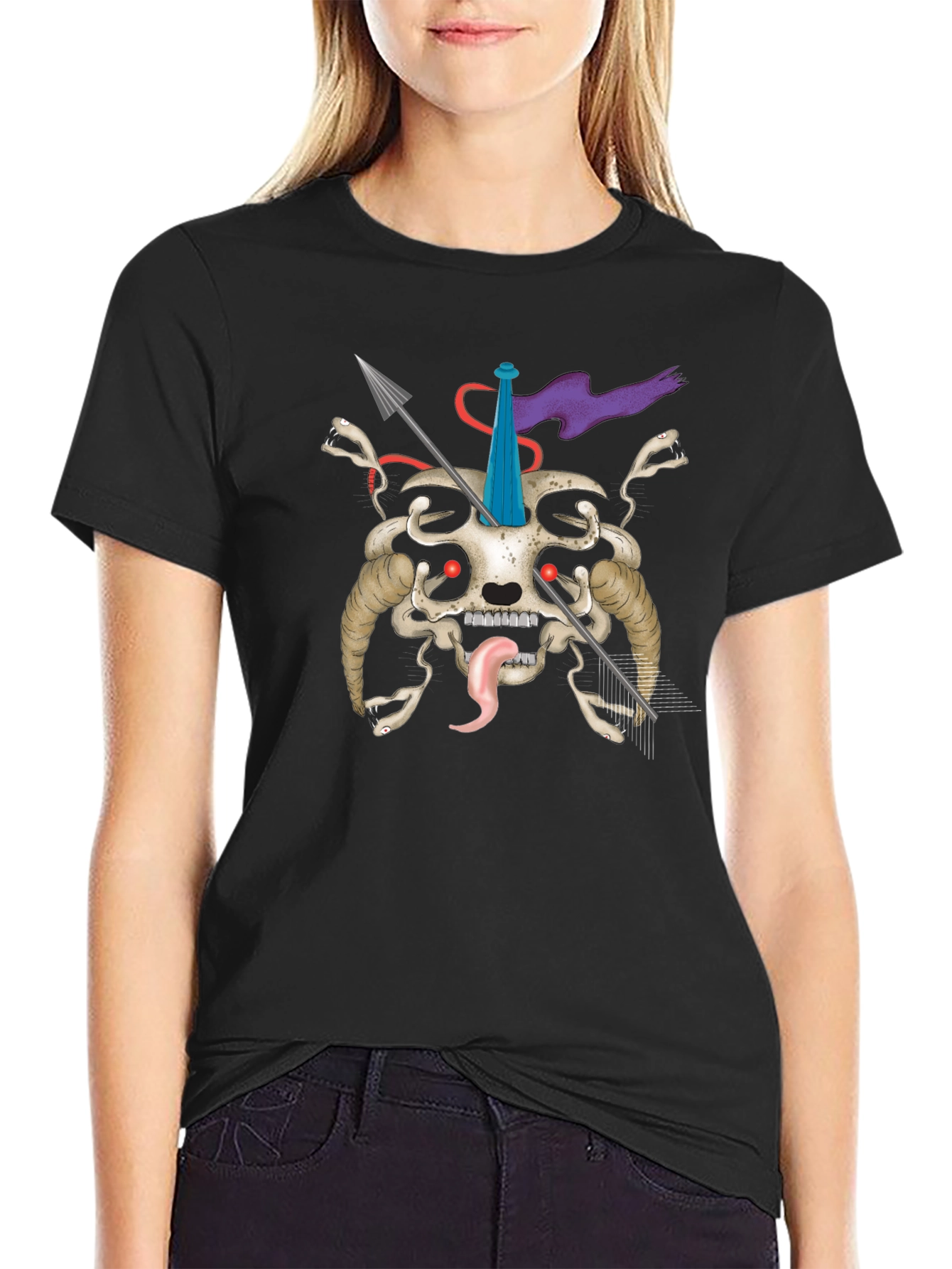 Skull & Arrows Graphic Tee - Unique Dark Style