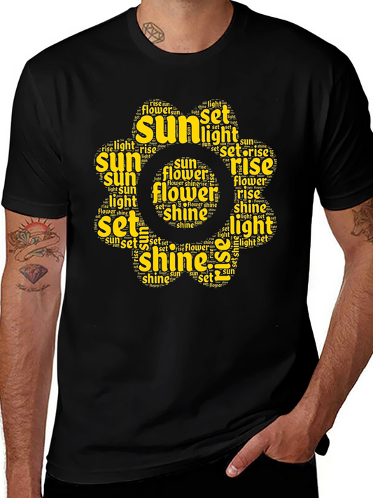 Sunshine Word Art T-Shirt - Black