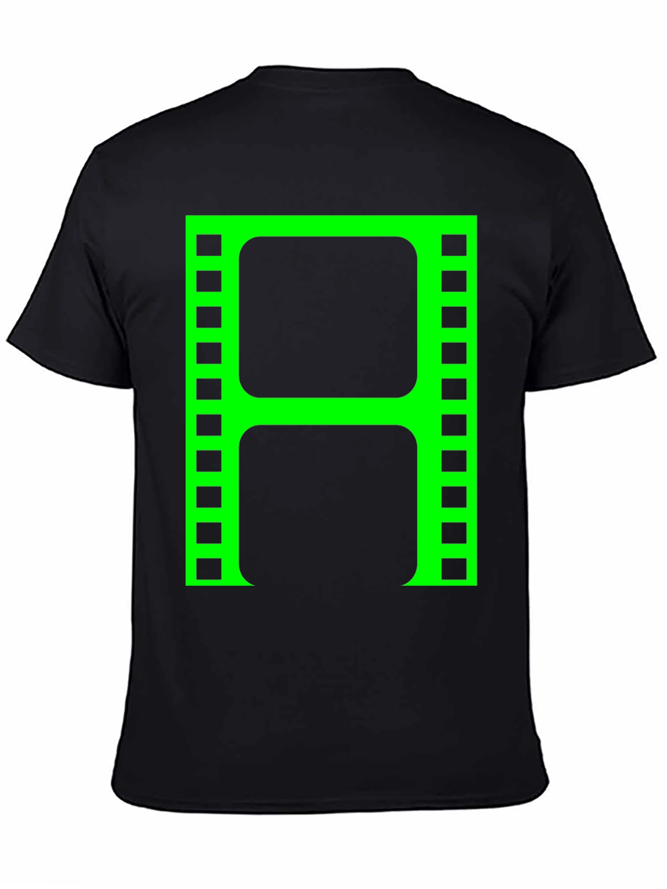 Retro Film Reel T-Shirt - Black Movie Buff Tee