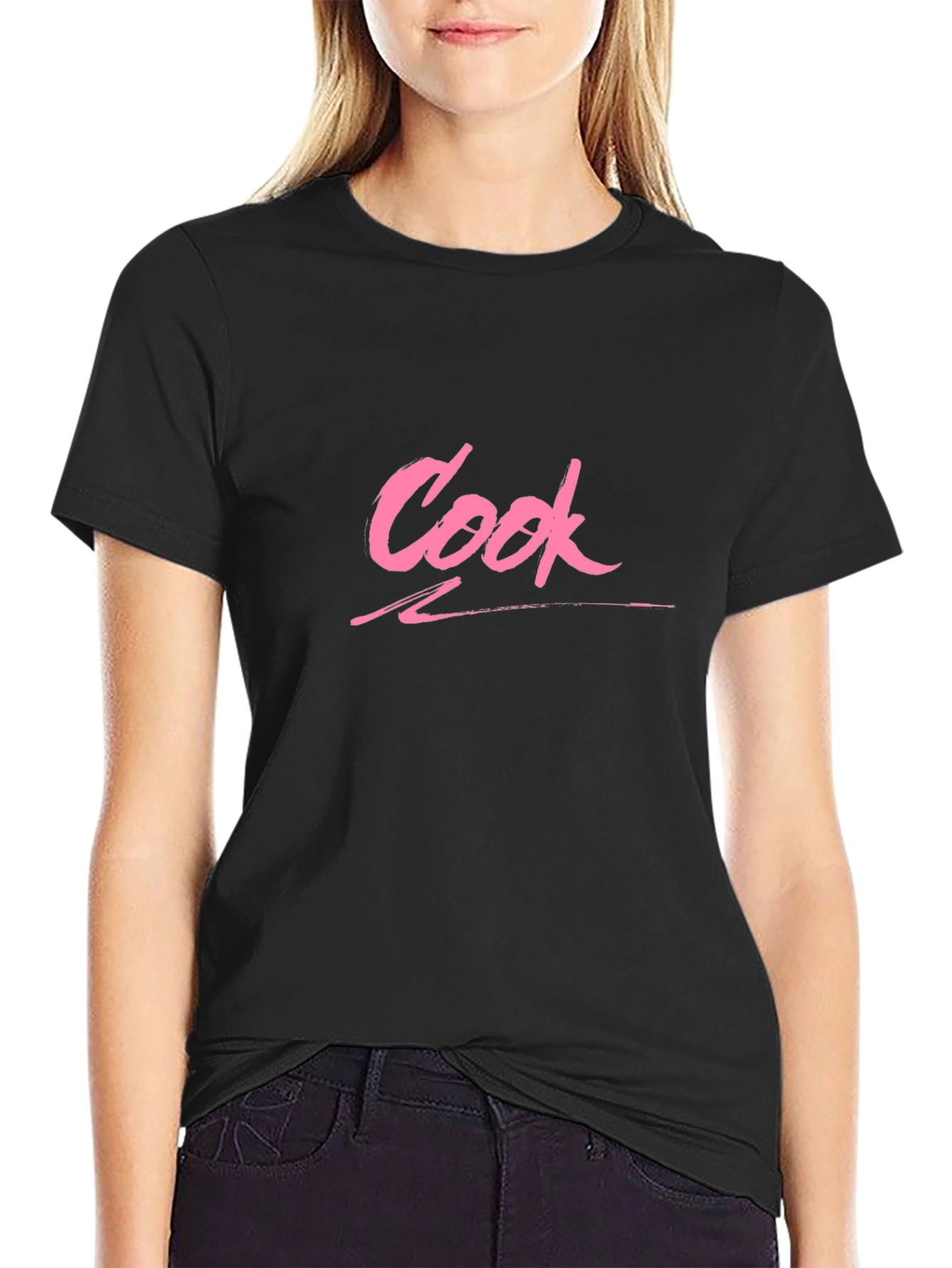 Cook Graphic Tee - Black Cotton T-Shirt